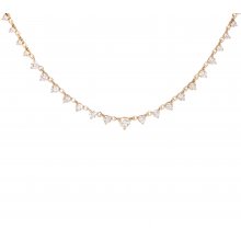 Yellow Gold Riviera Diamond Necklace, 1.02CTW
